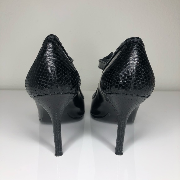 Louis Vuitton Mary Jane Snake Peep Toe Heels - Picture 4 of 7